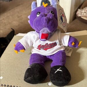 Purple Plush Dragon with Indians Jersey
